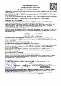 Декларация о соответствии РОСС PU Д-PU.РА01.B.39708/23