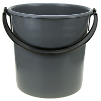 Ведро 10 л серый возможно использовать в комплекте с крышкой арт.285